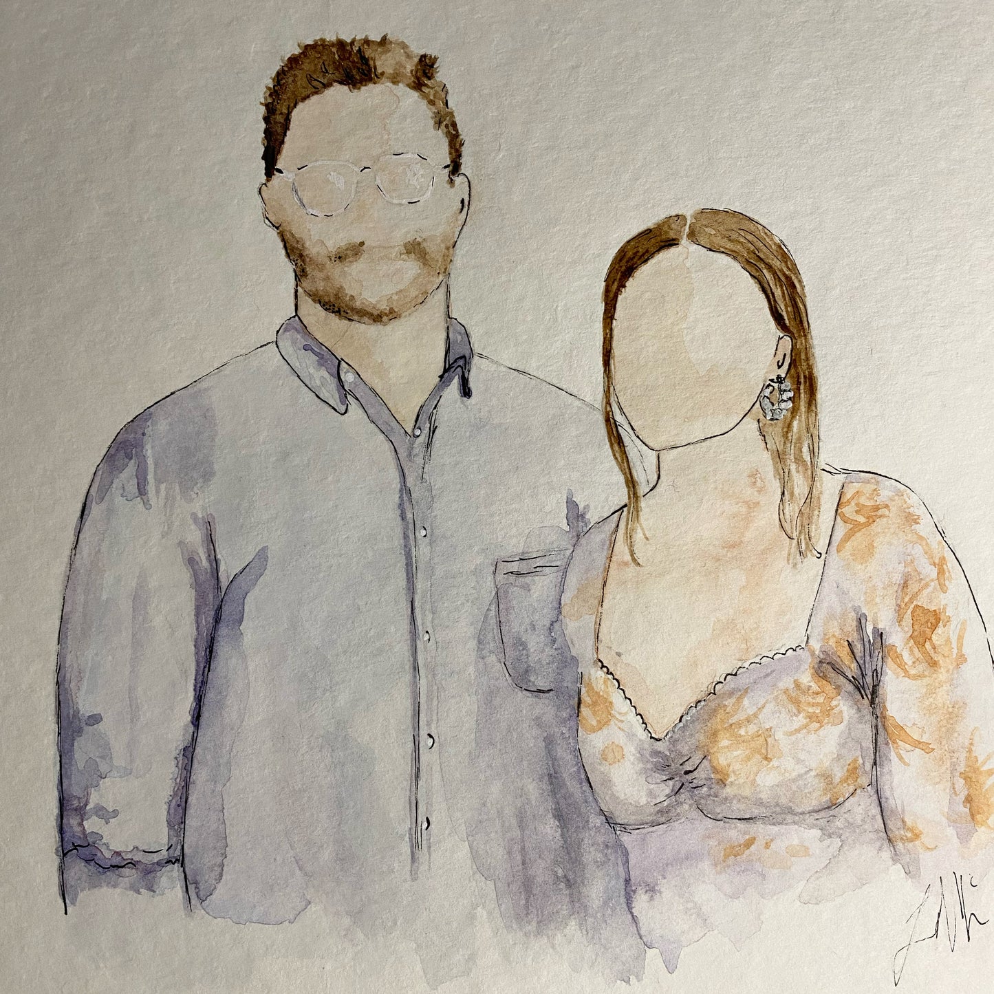 Custom Original Watercolour Portraits