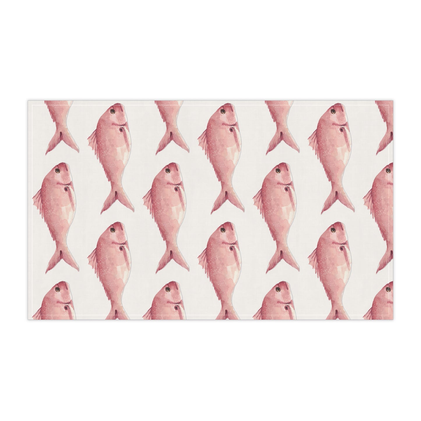 Stanley the Snapper Coastal Watercolor Tea Towel