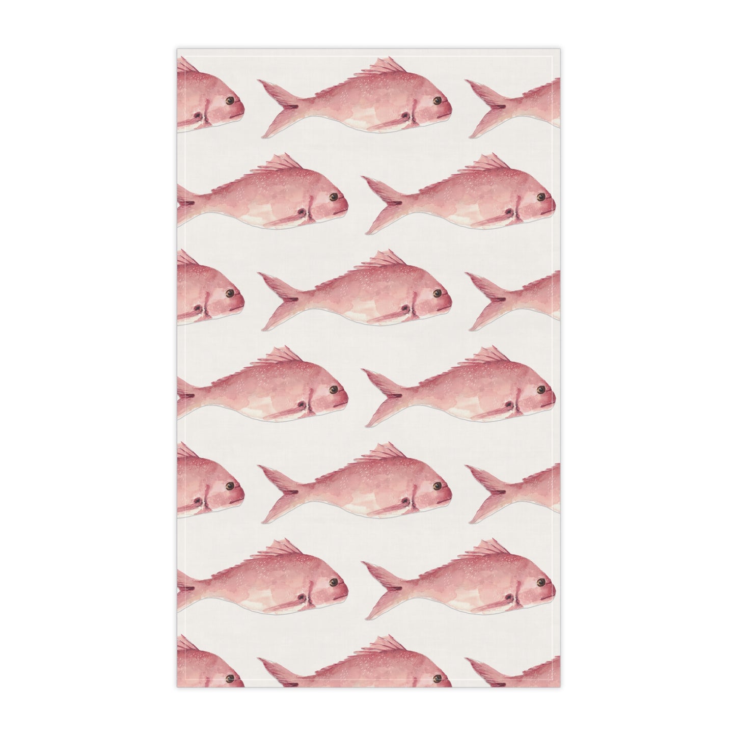 Stanley the Snapper Coastal Watercolor Tea Towel