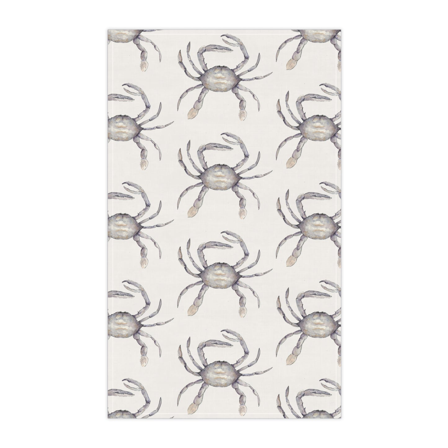 Bluey the Blue Swimmer Crab Coastal Watercolor Tea Towel