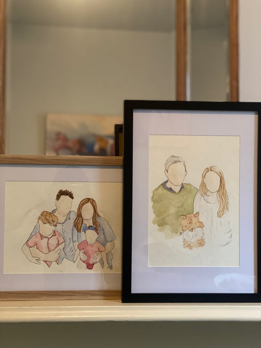 Custom Original Watercolour Portraits